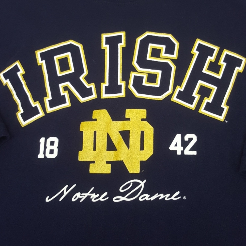 Notre Dame Irish T Shirt XL Navy